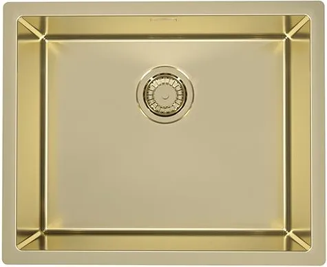 Фото товара: ALVEUS QUADRIX MONARCH 50 GOLD, мойка, нержавеющая сталь, золото (в компл. с выпуском без сифона)