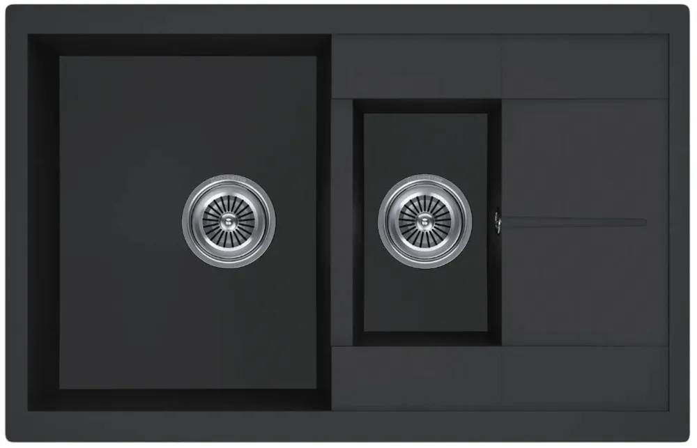 Фото товара: KUCHENSTERN FLUG 60-2, мойка, гранит, черный
