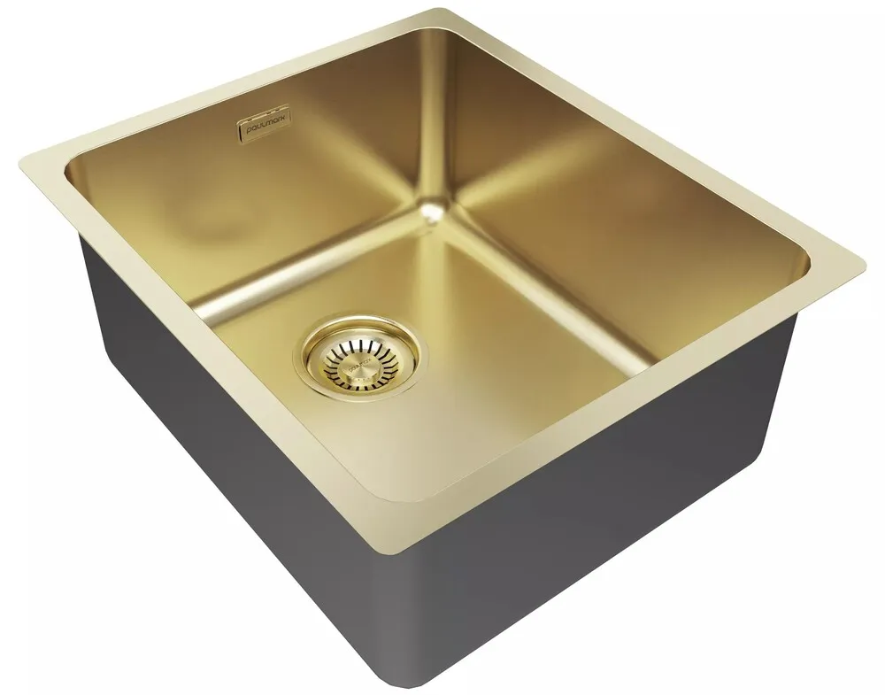 Детальное фото товара: Paulmark VISTA 38, мойка, нержавеющая сталь, светлое золото
