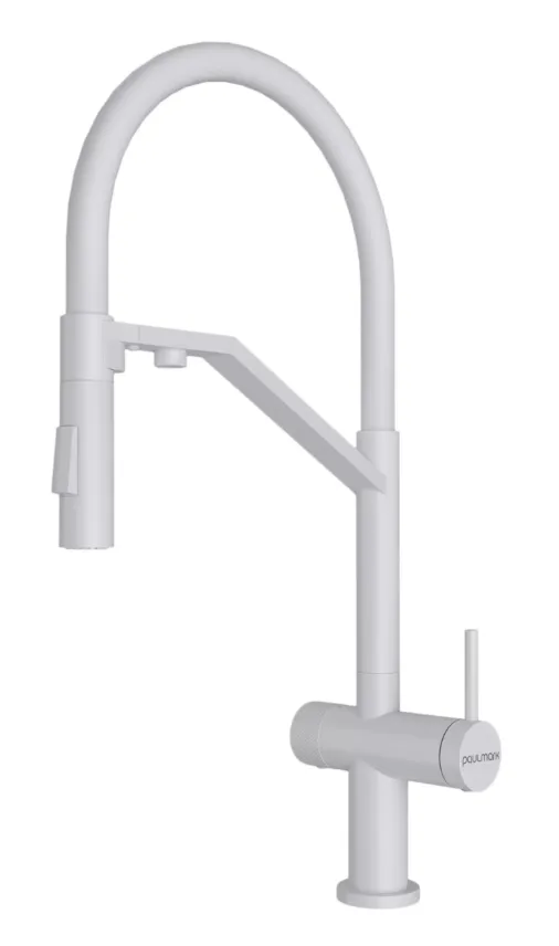 Фото товара: Paulmark ZENDER, смеситель, белый матовый