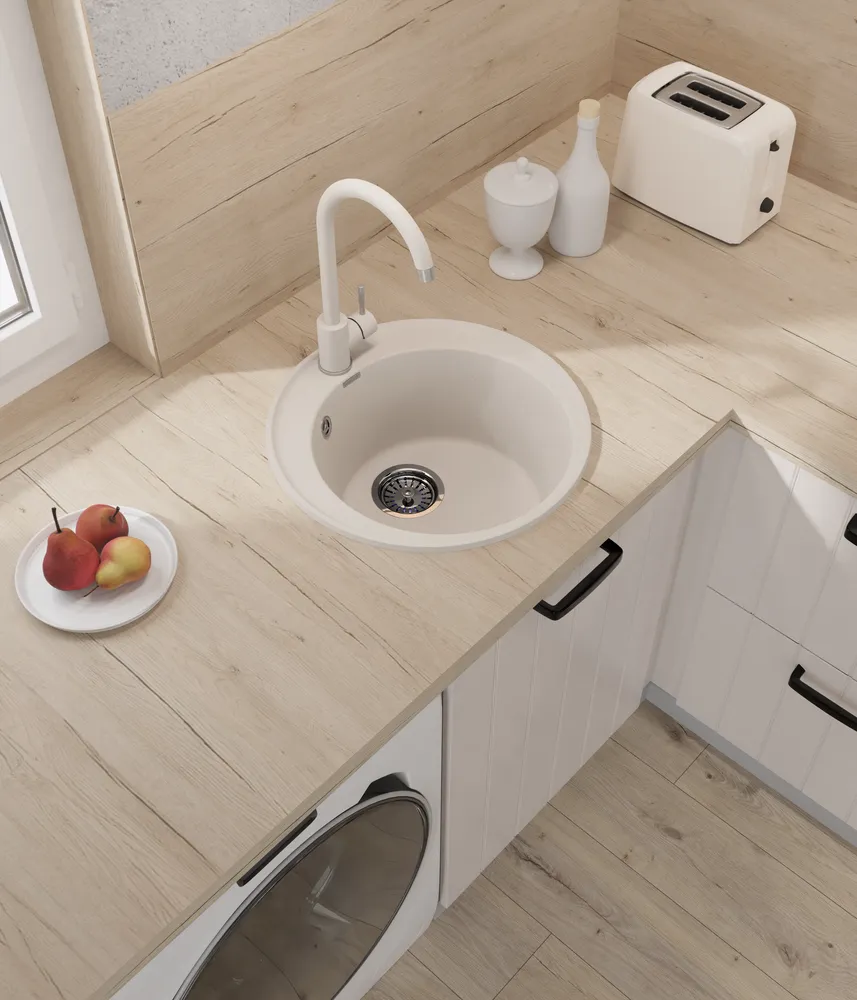 Детальное фото товара: ЭкоМ 4800, мойка, гранит, белый