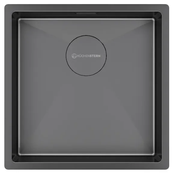 Детальное фото товара: KUCHENSTERN KRAFT 45, мойка, нержавеющая сталь, вороненая сталь