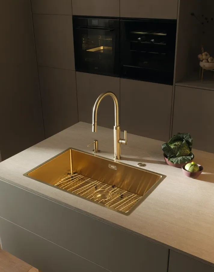Детальное фото товара: Franke BXM 210/110-68 F-INOX, мойка, нержавеющая сталь, золото
