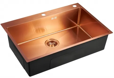 Детальное фото товара: Emar EMB-125A PVD Nano Coppery, мойка, нержавеющая сталь, медь
