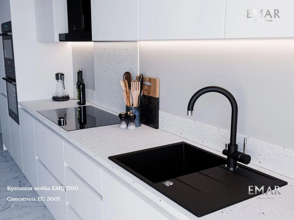 Детальное фото товара: Emar EMQ-1700.Q, мойка, гранит, морион