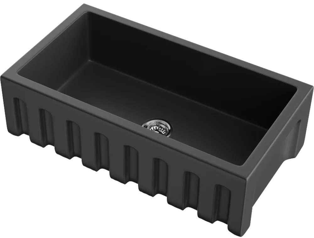 Детальное фото товара: Omoikiri Mikura 83-BL, мойка, керамика, черный