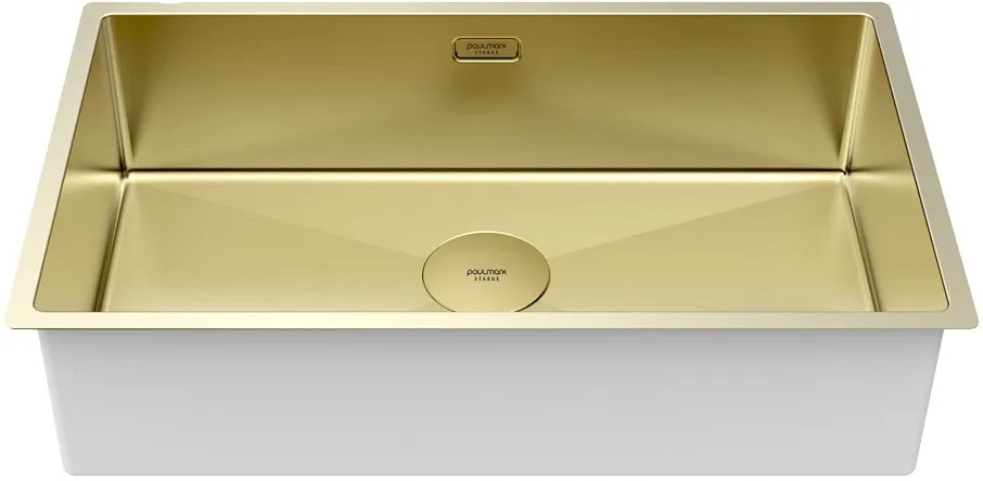 Детальное фото товара: Paulmark NEXT 74 UNI, мойка, нержавеющая сталь, светлое золото