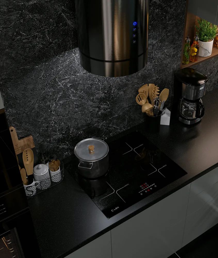 Детальное фото товара: LEX EVI 640-2 BL индукционная поверхность