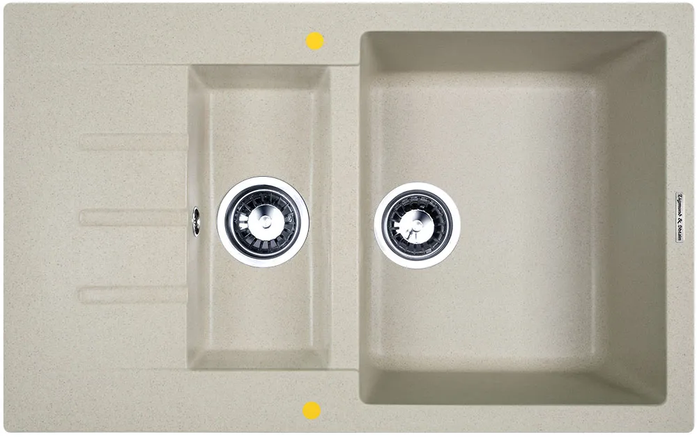 Детальное фото товара: Zigmund & Shtain RECHTECK 775.2, мойка, речной песок 