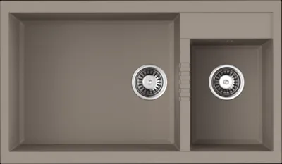 Детальное фото товара: Omoikiri Tedori 86-2-LB-SA, мойка, гранит, бежевый