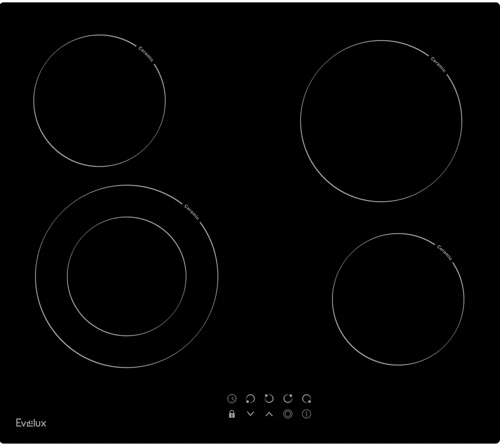 Детальное фото товара: Evelux HEV 641 B стеклокерамическая поверхность