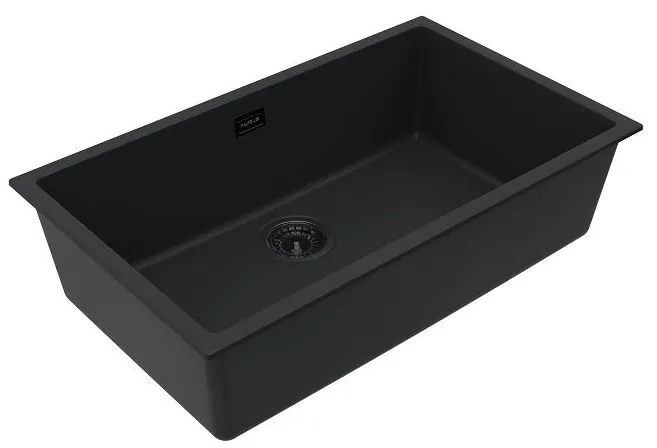 Детальное фото товара: ALVEUS OMNI 40 GRANITAL DEEP BLACK-G90 BE, мойка, гранит, черный матовый (в комп. с сифоном 1148151)