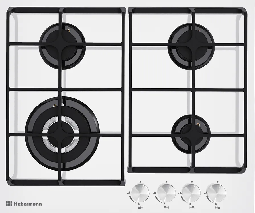 Фото товара: Hebermann HBGG 604.1 W газовая поверхность