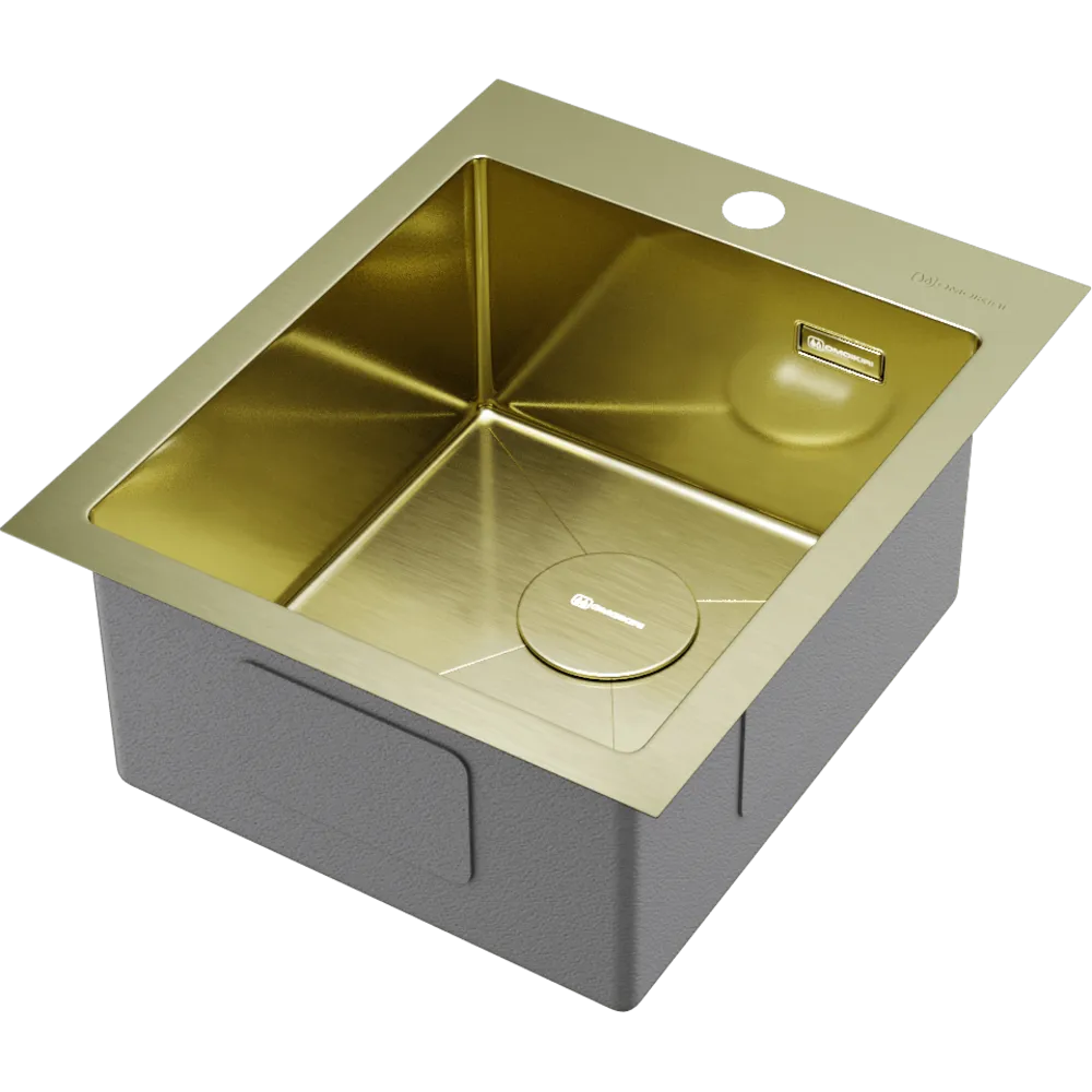 Детальное фото товара: Omoikiri Akisame 41-LG, мойка, нержавеющая сталь/светлое золото