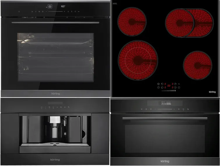 Фото товара: KORTING HK 62550 B + OKB 1331 S GNBX + KMI 830 GNBX + KCM 9200 BG