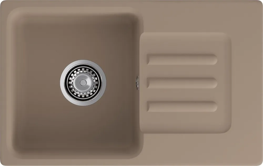 Детальное фото товара: GranFest GF-SMART 680 L, мойка, мрамор, песочный