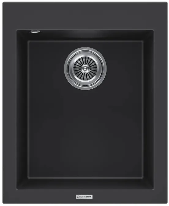 Фото товара: KUCHENSTERN OBEN 45, мойка, гранит, черный
