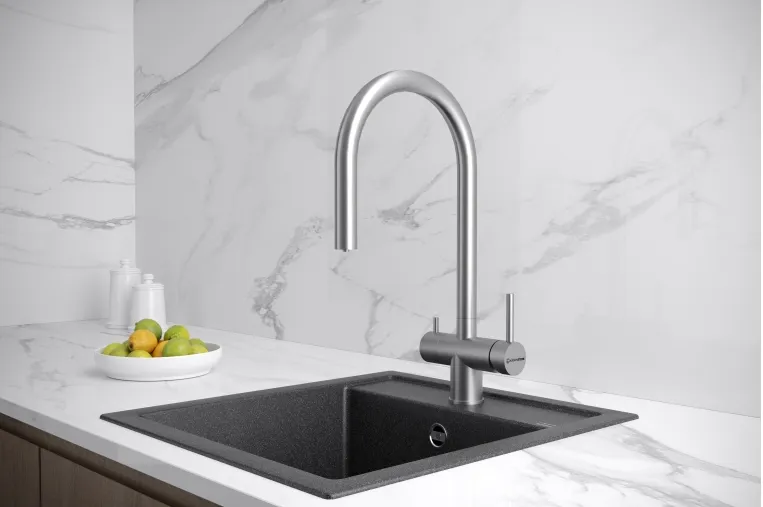 Детальное фото товара: KUCHENSTERN DRIM-FS, смеситель, нержавеющая сталь