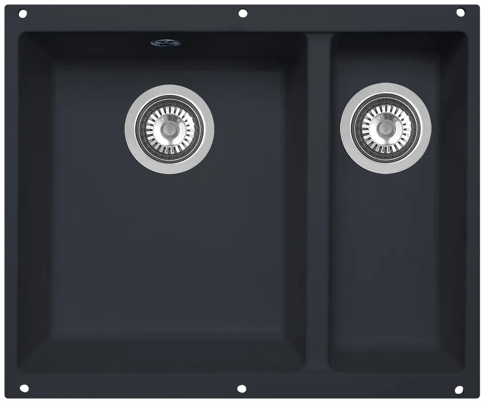 Фото товара: Zigmund & Shtain INTEGRA 500.2, мойка, черный базальт
