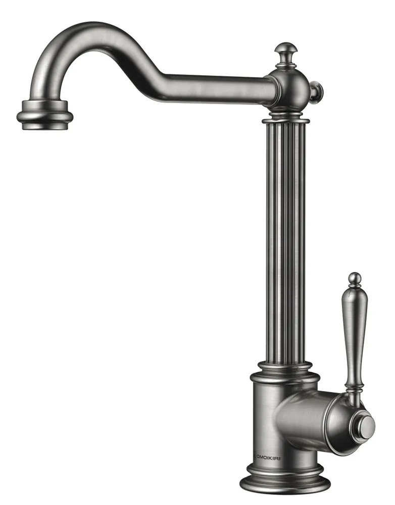 Фото товара: Omoikiri Toshima-SI, смеситель, античное серебро