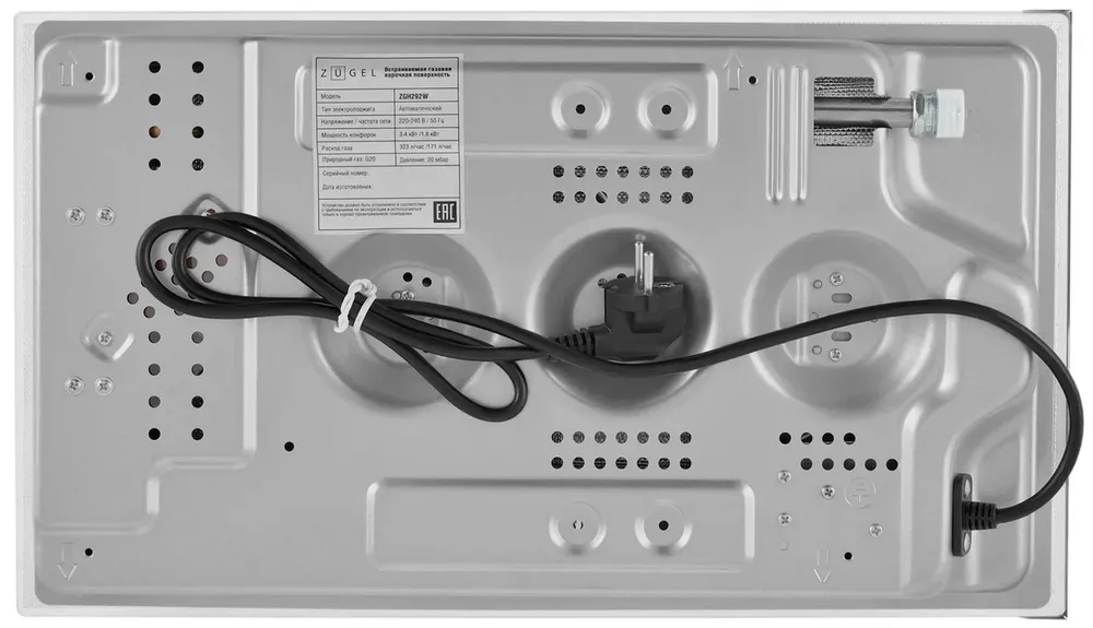 Детальное фото товара: ZUGEL ZGH292W газовая поверхность