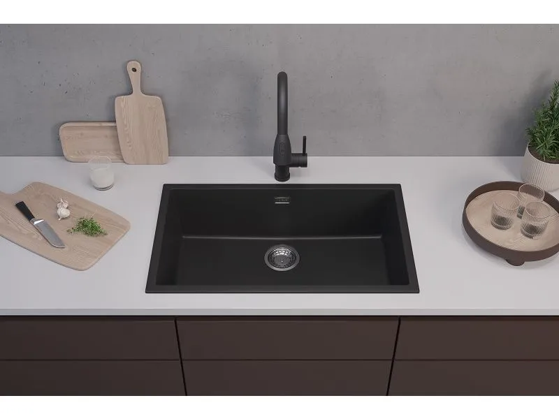 Детальное фото товара: ALVEUS OMNI 40 GRANITAL DEEP BLACK-G90, мойка, гранит, темно-черный (в комп. с сифоном 1145083)