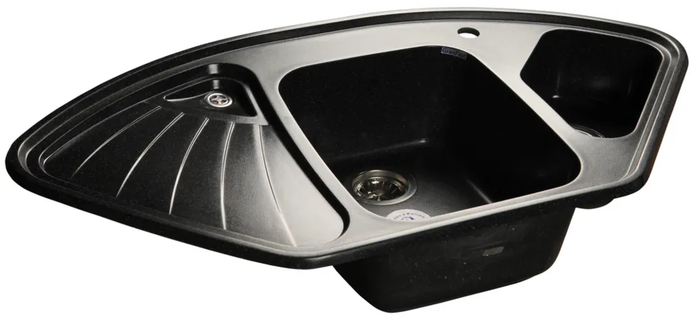 Детальное фото товара: GranFest CORNER GF-C-1040 E, мойка, мрамор, черный