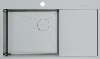 Детальное фото товара: Omoikiri Akisame 86-L Side-GB, мойка, нержавеющая сталь/графит, чаша слева