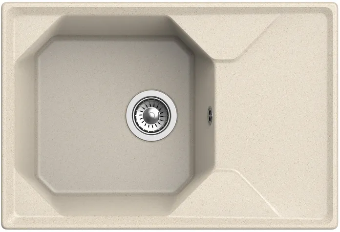 Детальное фото товара: GranFest UNIQUE GF-U-740L, мойка, мрамор, бежевый