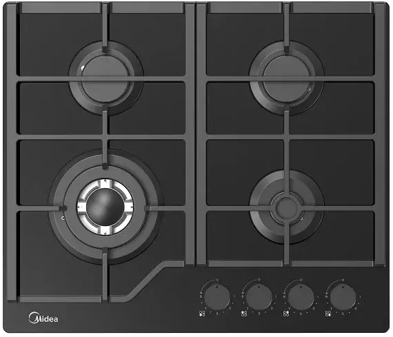 Фото товара: Midea MG693TGB газовая поверхность