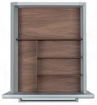 Фото товара: Tecnoinox вставка для столовых приборов Fineline 45, B50 для низкого ящика, темный орех