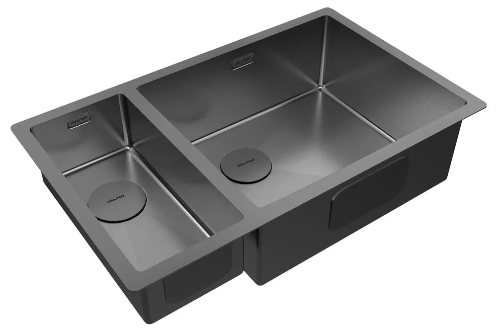 Детальное фото товара: Paulmark NEXT 69/2S UNI, мойка, нержавеющая сталь, вороненая сталь (правая)