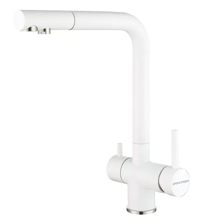 Фото товара: Paulmark SKALEN, смеситель, белый матовый