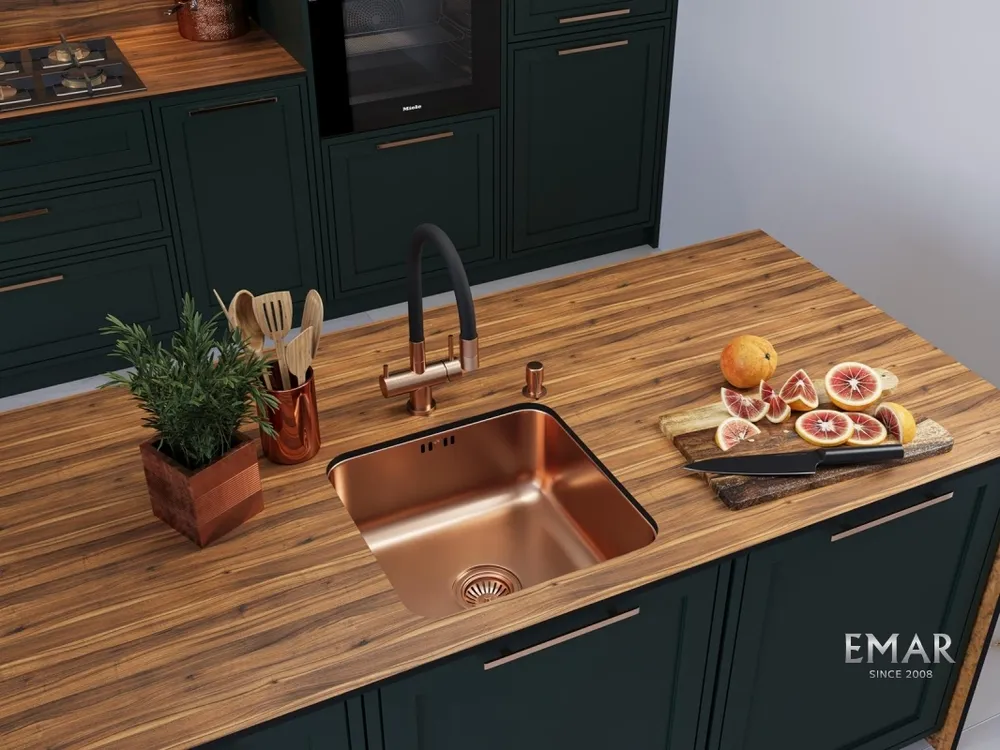 Детальное фото товара: Emar EMB-127A PVD Nano Coppery, мойка, медь