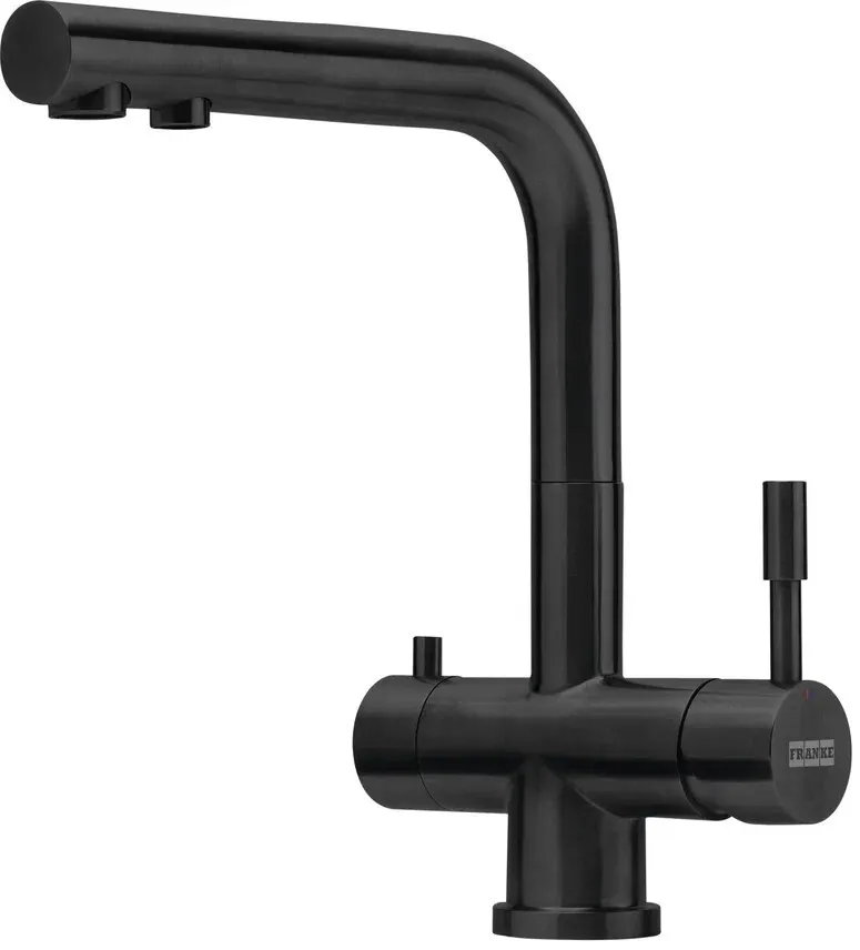 Фото товара: Franke Atlas Clear Water сталь PVD, смеситель, черный матовый