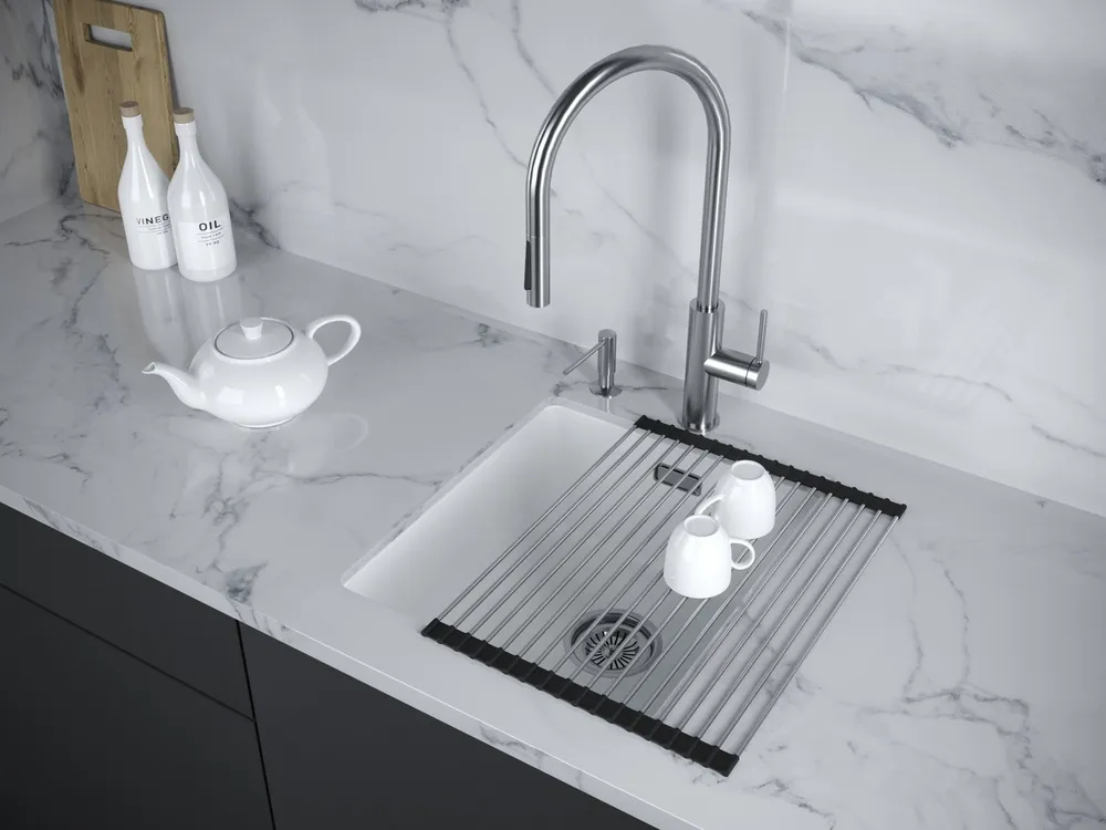 Детальное фото товара: Paulmark LUMI 41UNI, мойка, гранит, белый