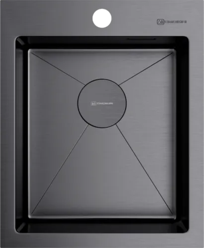 Детальное фото товара: Omoikiri Akisame 41-GM, мойка, нержавеющая сталь/вороненая сталь