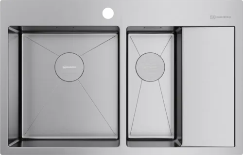 Детальное фото товара: Omoikiri Akisame 78-2-IN-L, мойка, нержавеющая сталь, чаша слева