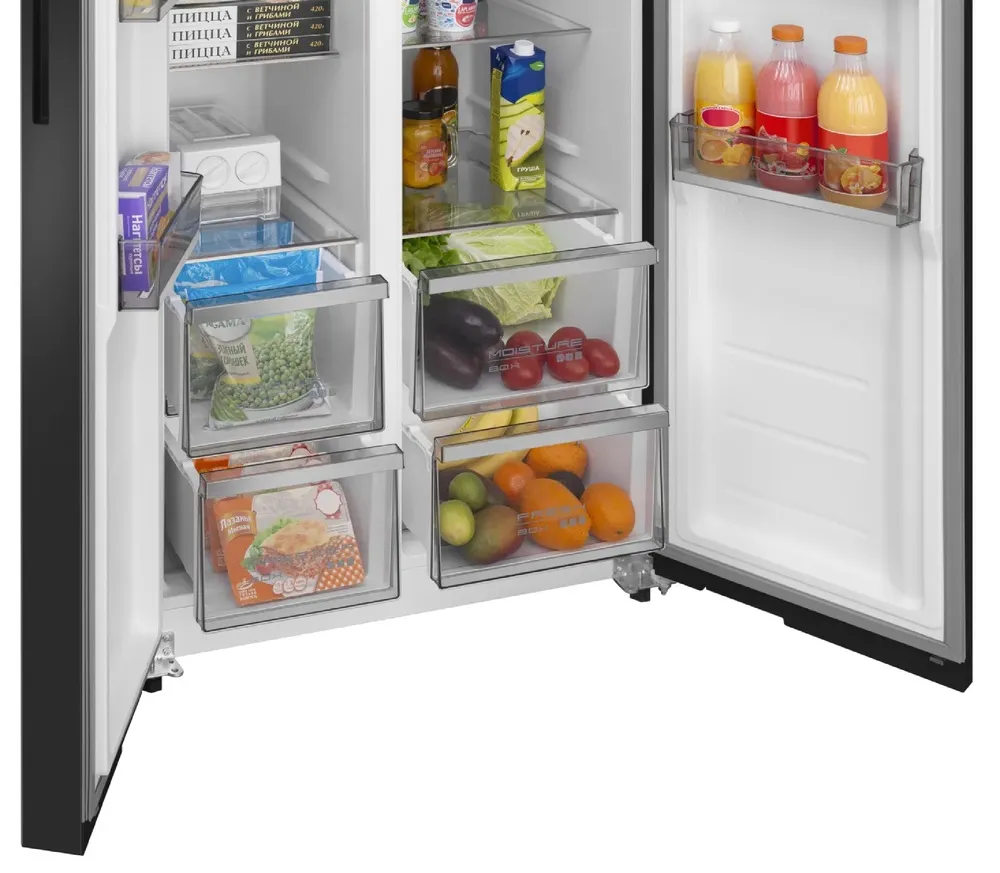 Детальное фото товара: MEFERI MFR83BLACK IX TOTAL NO FROST SIDE BY SIDE COMFORT