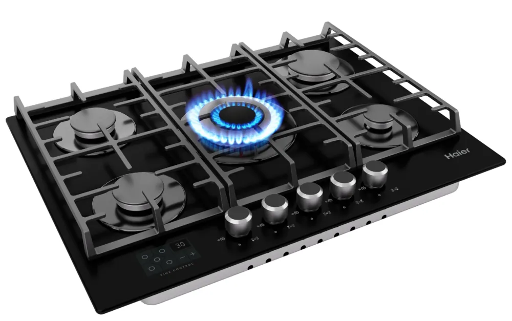Детальное фото товара: Haier HHX-G75CWSB газовая поверхность