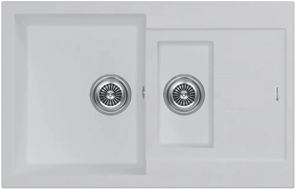 Фото товара: KUCHENSTERN PLAT 60-2, мойка, гранит, белый