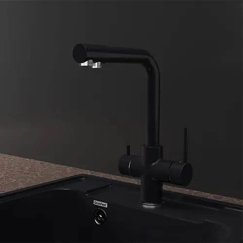 Детальное фото товара: GranFest GF-Z-5423, смеситель, гранит, черный