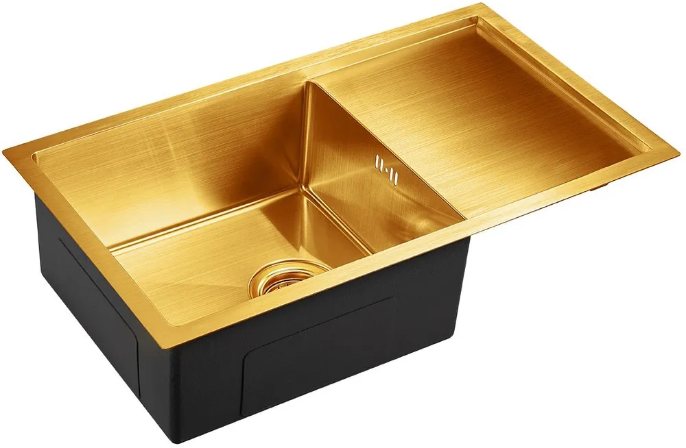 Детальное фото товара: Emar EMB-124 PVD Nano Golden, мойка, нержавеющая сталь, золото