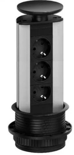 Фото товара: EVOLINE Port Standart, 3 эл. розетки, черный