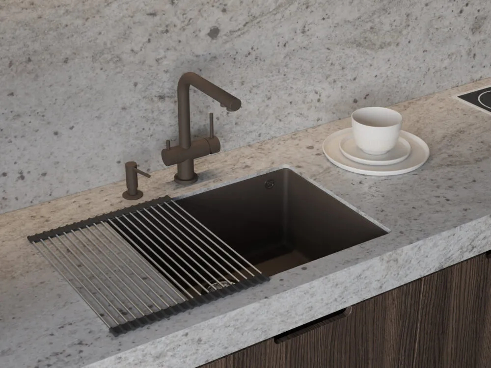 Детальное фото товара: Omoikiri ОМ-02-P-GR, дозатор для моющего средства, leningrad grey