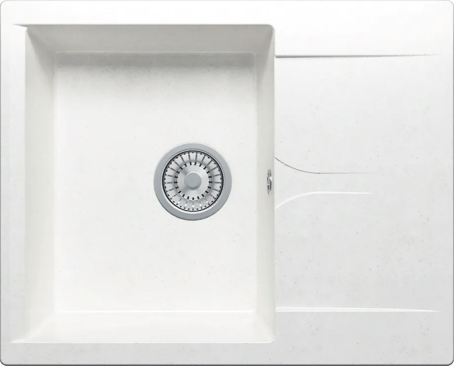 Детальное фото товара: Polygran GALS-620, мойка, мрамор, белый хлопок 36