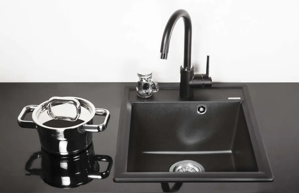 Детальное фото товара: Omoikiri Daisen 42-DC, мойка, гранит, темный шоколад