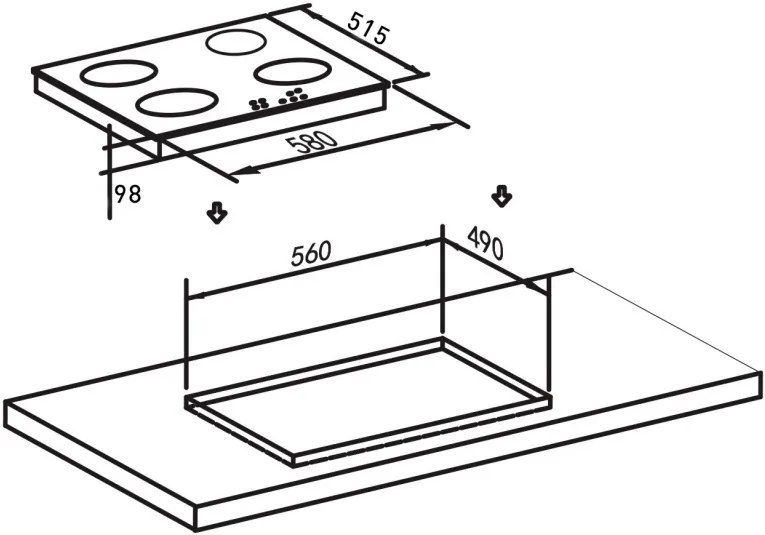 Детальное фото товара: making Oasis everywhere P-MEB газовая поверхность