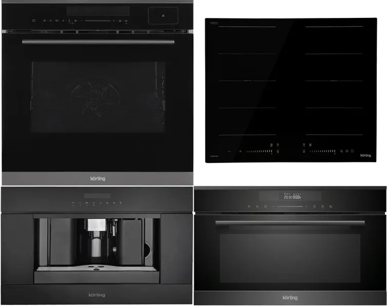 Фото товара: KORTING HIB 68900 B IMOVE + OKB 1350 S GNBX STEAM + KMI 830 GNBX + KCM 9200 BG