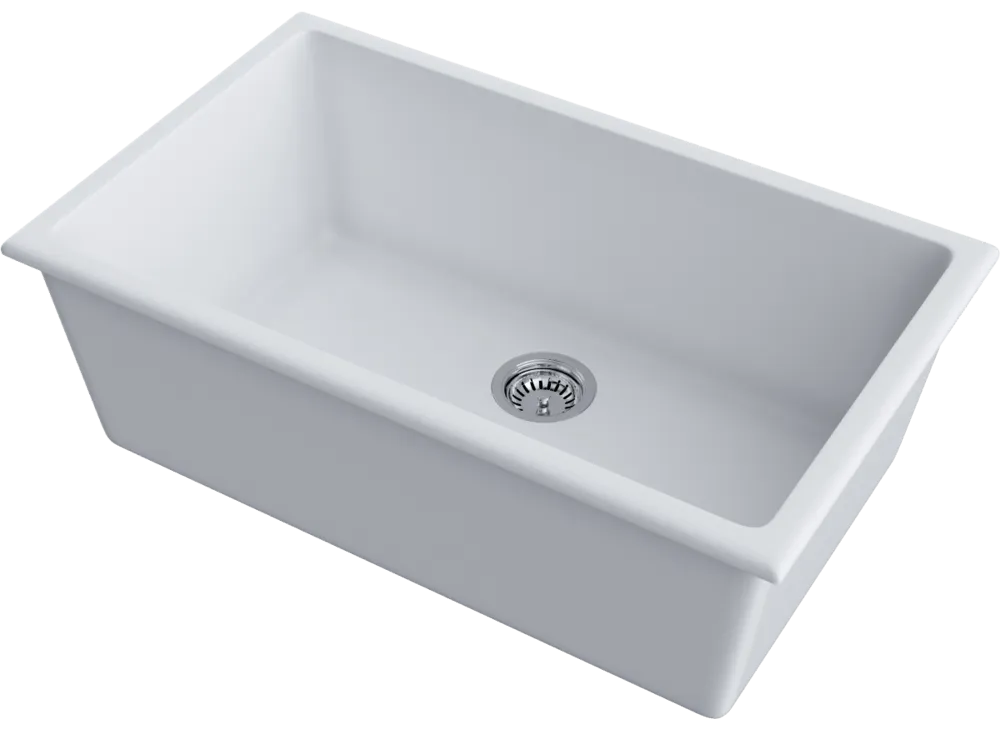 Детальное фото товара: Omoikiri Okinoshima 76-U/I-WH, мойка, керамика, белый